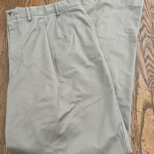 Lands' End Men's Khakis  Traditional Fit Pleated Front Chino Pants Tall  44x33